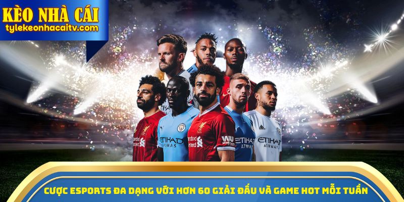 Cược eSports đa dạng với hơn 60 giải đấu và game hot mỗi tuần