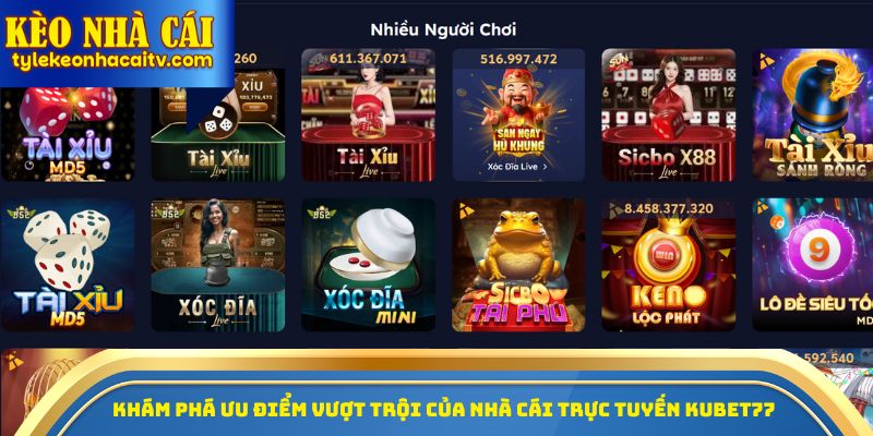 Khám phá ưu điểm vượt trội của nhà cái trực tuyến Kubet77