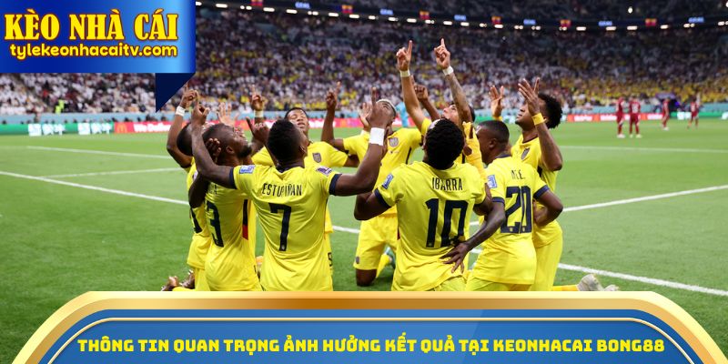 Thông tin quan trọng ảnh hưởng kết quả tại Keonhacai Bong88